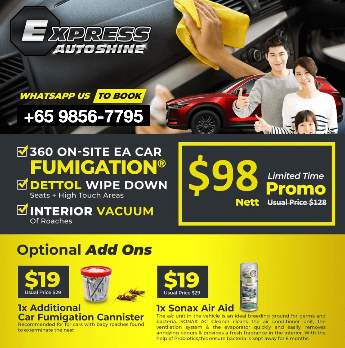 Car Fumigation Service Singapore Express Autoshine Premium Wash